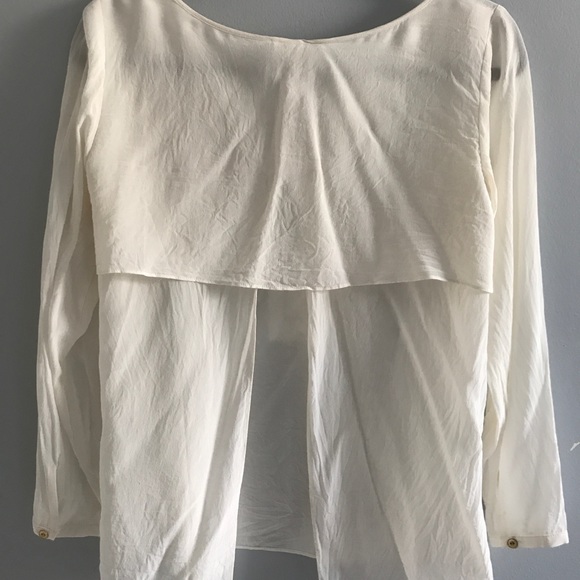Club Monaco Silk Open-back Blouse - Picture 1 of 5